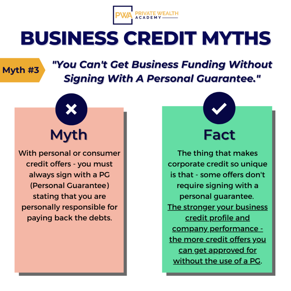 no PG business credit