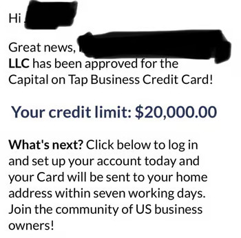 high limit business credit line