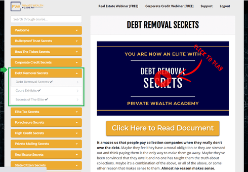 remove debt with Debt Removal Secrets